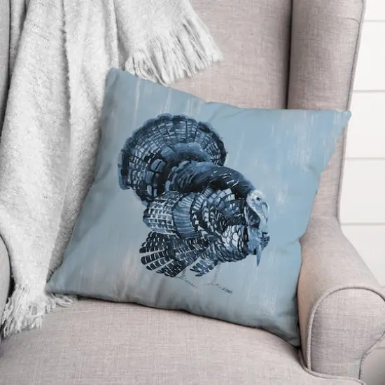 Watercolor Turkey Pillow {3}