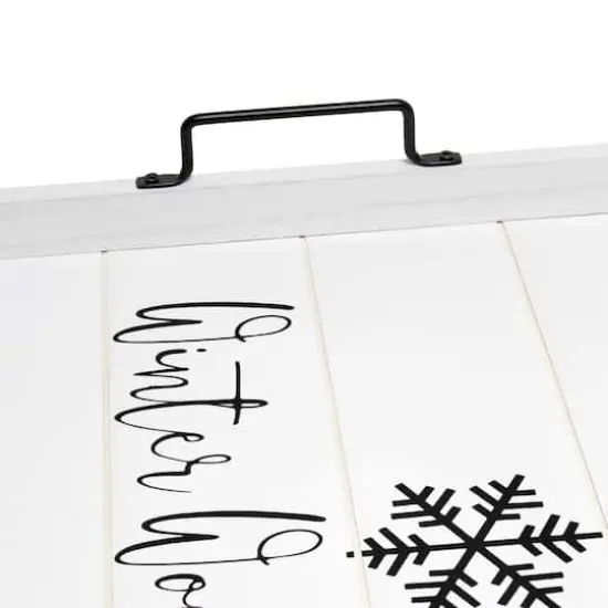 Elegant Designs&trade; 15.5" Winter Wonderland Serving Tray with Handles {8}