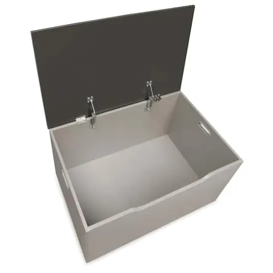 Badger Basket Woodgrain Gray Flat Bench Top Toy & Storage Box {5}