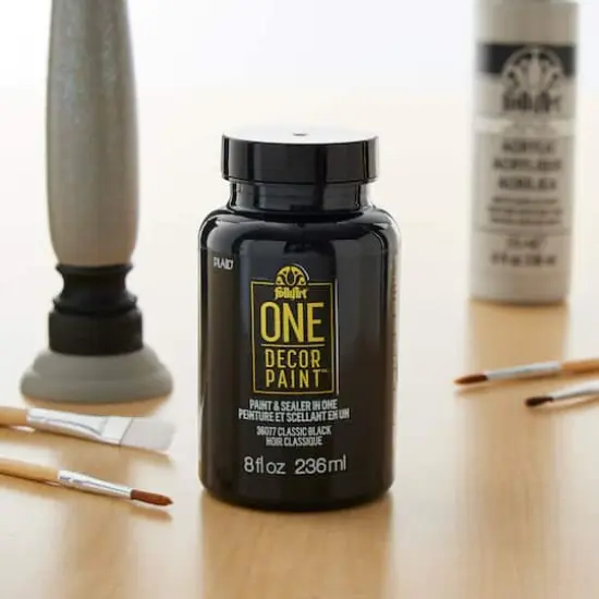 FolkArt&reg; One D&eacute;cor Paint&trade;, 8oz. Classic Black {3}