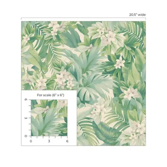 Tommy Bahama Umbrella Palm Peel & Stick Wallpaper Pool {7}