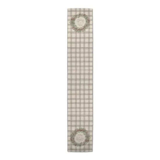 72" Merry & Bright Plaid Cotton Twill Runner {4}