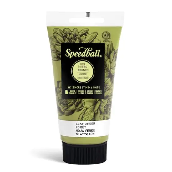 Speedball&reg; Water-Soluble Block Printing Ink Leaf Green {1}