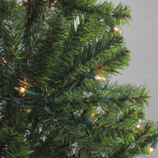 7ft. Pre-Lit Balsam Pine Artificial Christmas Tree, Clear Lights {3}