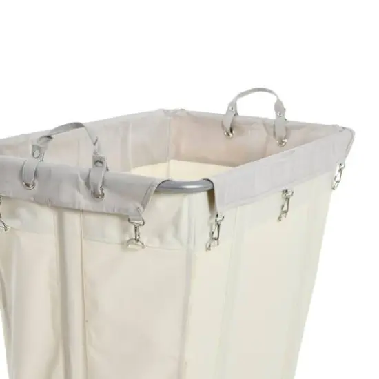 Household Essentials 30.5" Commercial Laundry CartSilver Handles {6}