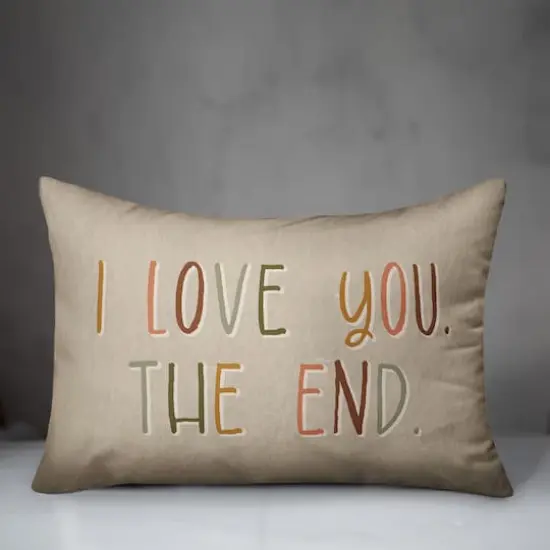 I Love You The End Indoor/Outdoor Lumbar Pillow {4}