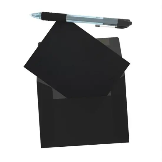 PA Paper&trade; Accents 4.25" x 5.5" Black Cards & Envelopes, 25ct. {3}