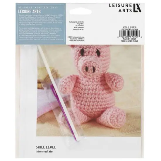 Leisure Arts&reg; Pig Crochet Friend Kit {3}