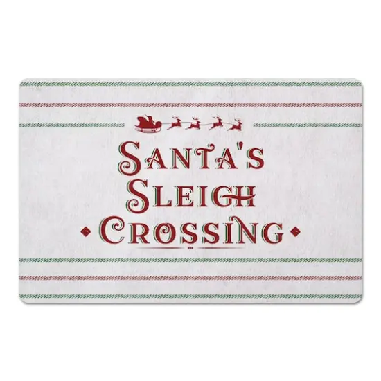Santas Sleigh Crossing 27x18 Floor Mat {1}