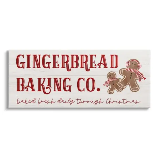Stupell Industries Gingerbread Baking Co Holiday Canvas Wall Art {1}