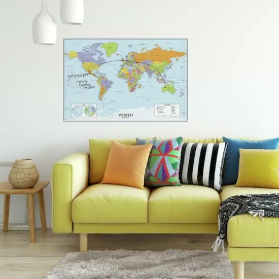 RoomMates World Map Dry Erase Peel & Stick Giant Decals {3}