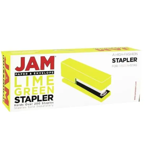 JAM Paper Desk Stapler & Staples Set Lime Green/Blue {5}