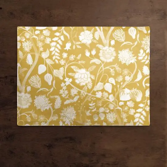 Marigold Flowers 18" x 14" Cotton Twill Placemat {3}