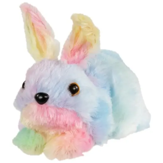 7" Multicolor Plush Pastel Easter Bunny Figurine {1}
