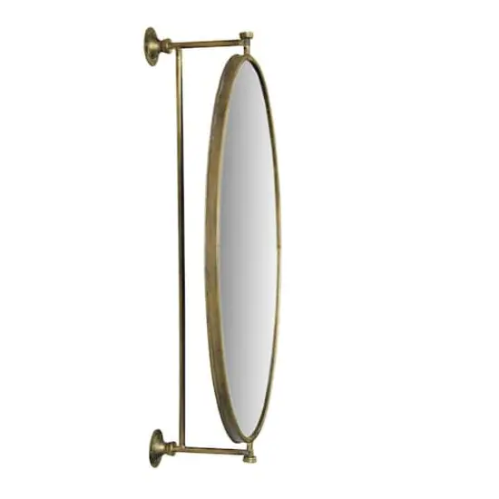 Hello Honey&reg; 27" Gold Pivoting Oval Wall Mirror {4}