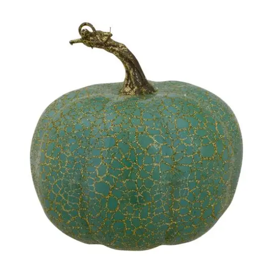 5" Green Fall Harvest Tabletop Pumpkins Set {4}