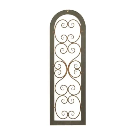 Brown Rustic Ornamental Metal Wall Decor, 48" x 15" {6}