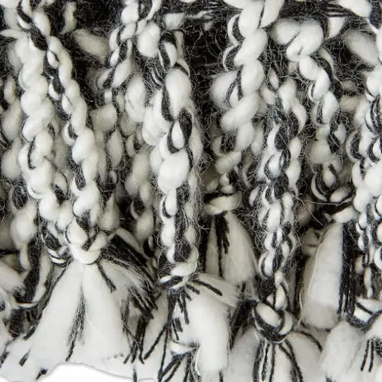 DII&reg; Black & White Textured Acrylic Throw {4}