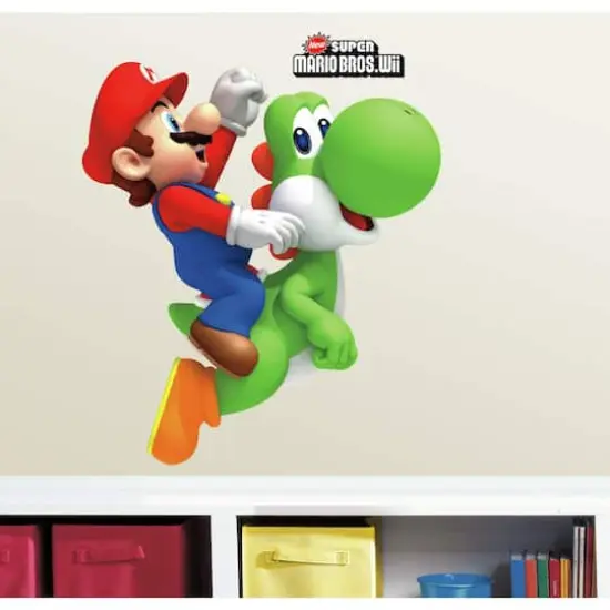 RoomMates Nintendo Yoshi & Mario Peel & Stick Giant Decal {4}
