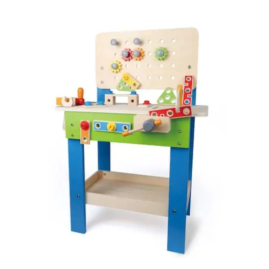 Hape Master Workbench Kid's Wooden Tool Workshop Toy {1}