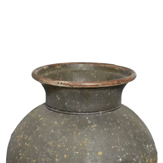 Brown Metal Rustic Vase Set {8}