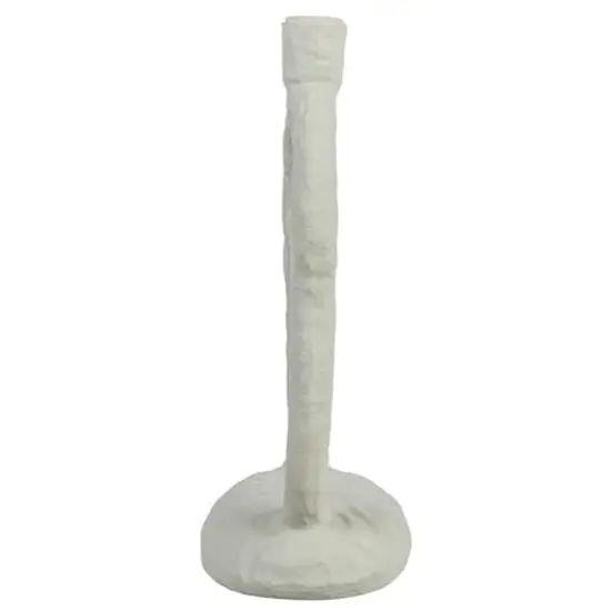 Hello Honey&reg; 12" Ivory Modern Sculptural Double Taper Candle Holder {3}