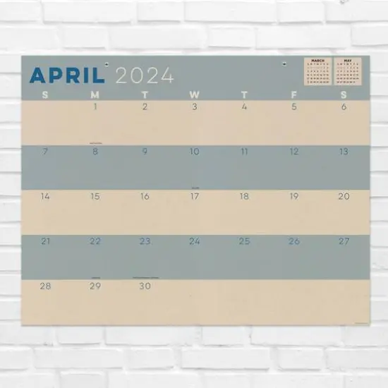 TF Publishing 2024 Kraft Large Desk Pad Monthly Blotter Calendar {5}