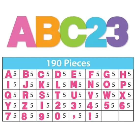 ArtSkills&reg; 4" Neon 190 Piece Paper Poster Letter Set {3}