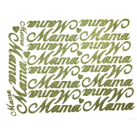 JAM Paper Mama Gold Script Floral Adhesive {1}