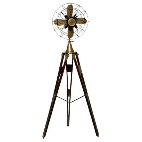 62.5" Brown Metal Industrial Floor Lamp {1}