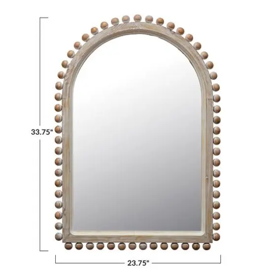 Hello Honey&reg; Natural Bohemian Arched Framed Wall Mirror {1}