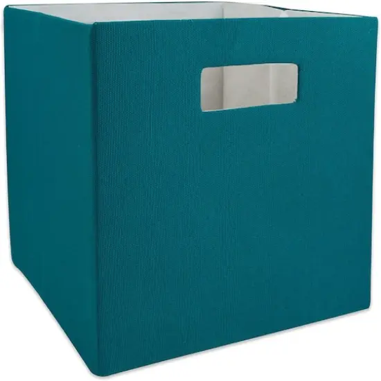 DII&reg; 11" Polyester Solid Storage Cube Teal {1}