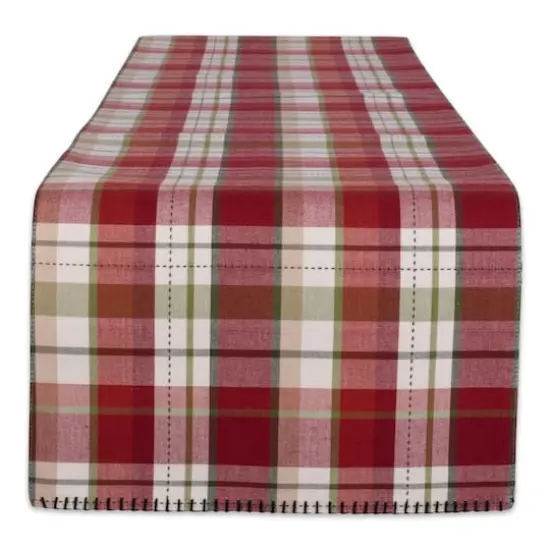 Mountain Trail Plaid Reversible Embellished Table Runner 14" x 72" {1}