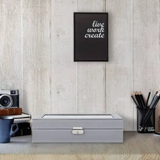 Anchor Gray Dozen Leather Watch Box {7}