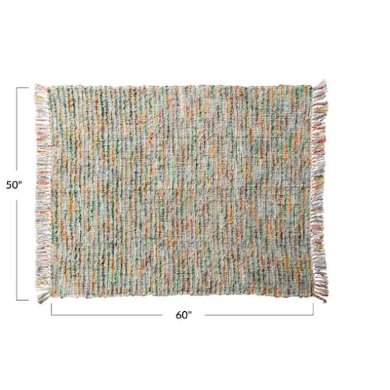Hello Honey&reg; 60" Multicolor Boucl&eacute; Throw Blanket with Fringe {5}