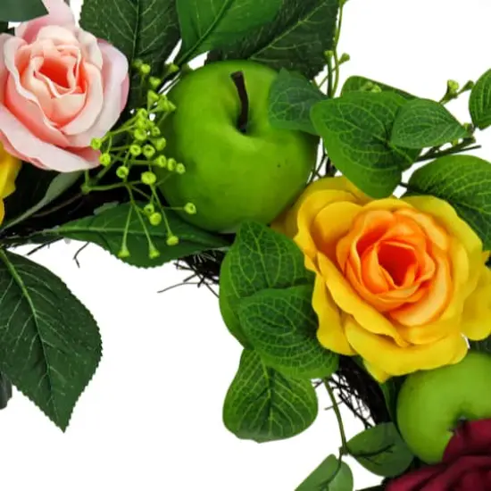 22'' Rose, Peony, and Apple Wreath {4}