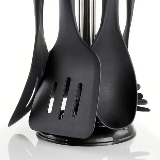MegaChef Black Nylon & Wood Cooking Utensils Set, 7ct. {6}