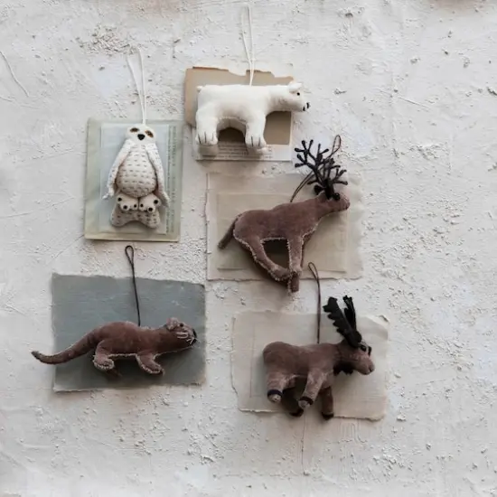 Hello Honey&reg; 8" Brown Velvet Otter Ornament {3}