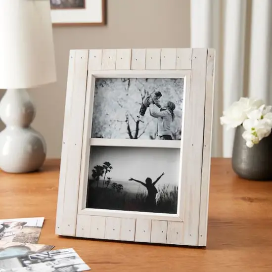 Expressions&trade; 2 Opening 5" x 7" White Salvage Chic Frame by Studio D&eacute;cor&reg; {3}