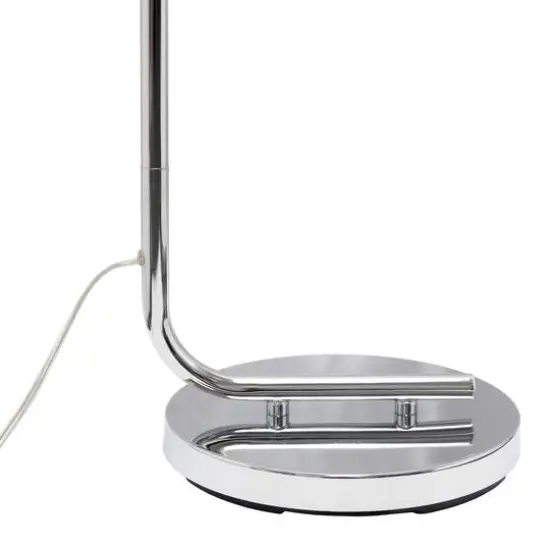 Simple Designs&trade; Iron Lantern Floor Lamp with Glass Shade Chrome {9}