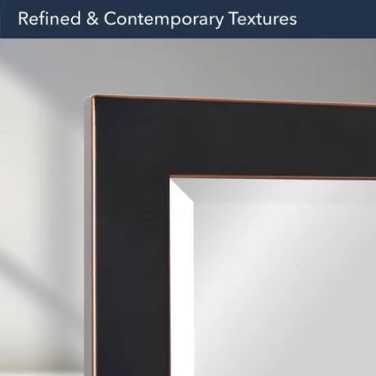 Head West Bronze Stainless Steel Beveled 30" x 40" Framed Accent Vanity Mirror {7}