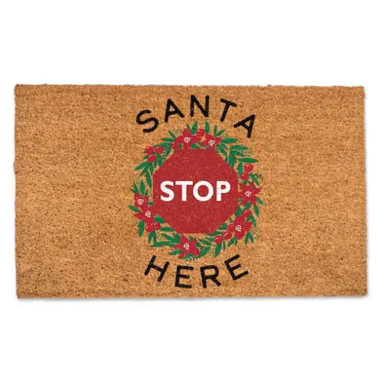Santa Stop Here Doormat {1}