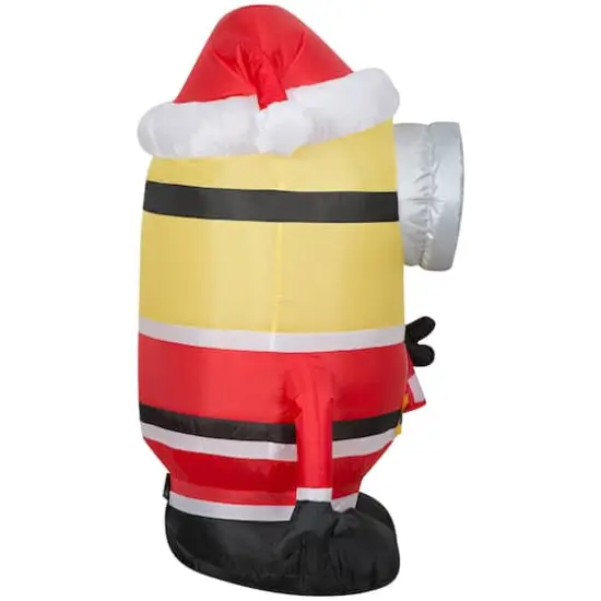 3.5ft. Airblown&reg; Inflatable Christmas Minion Stuart Licking Candy Cane {3}