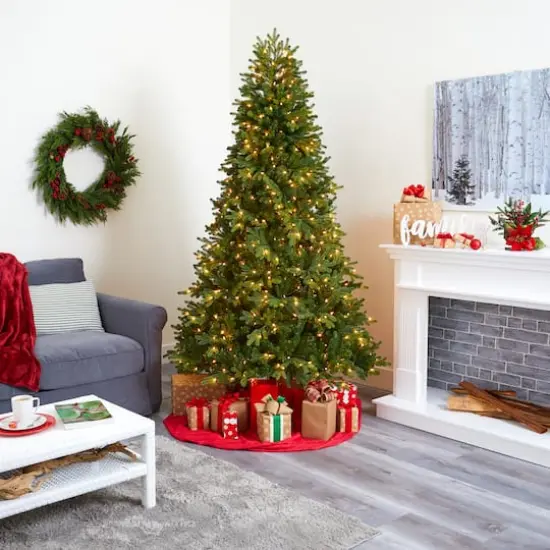 7.5ft. Pre-Lit Washington Fir Artificial Christmas Tree with Clear Lights {3}