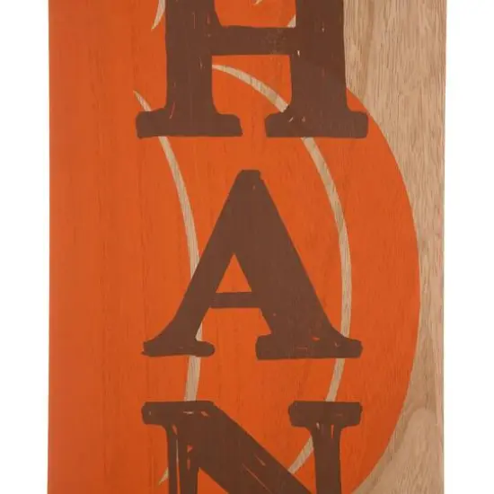Glitzhome&reg; 3.5ft. Thanksgiving Wooden Pumpkin Porch Sign {6}
