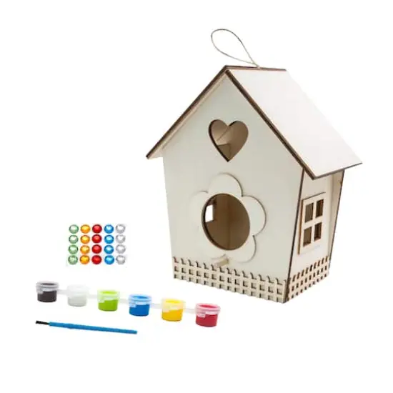 Wooden Birdhouse Craft Kit by Creatology&trade; {4}