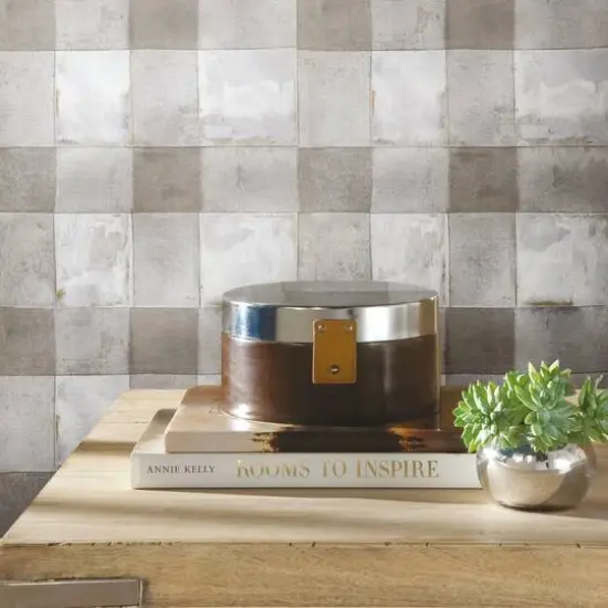 RoomMates Buffalo Plaid Peel & Stick Wallpaper Neutral {5}