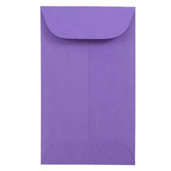 JAM Paper Colored #3 Coin Business Envelopes, 50ct. Violet Purple {1}