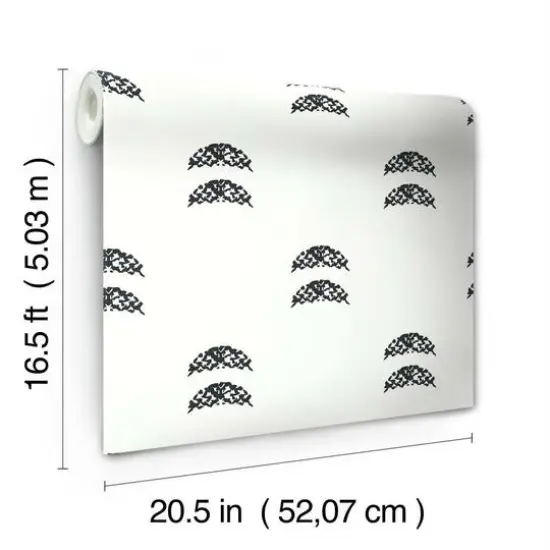 RoomMates Rose Lindo Half-Moon Peel & Stick Wallpaper Black {7}