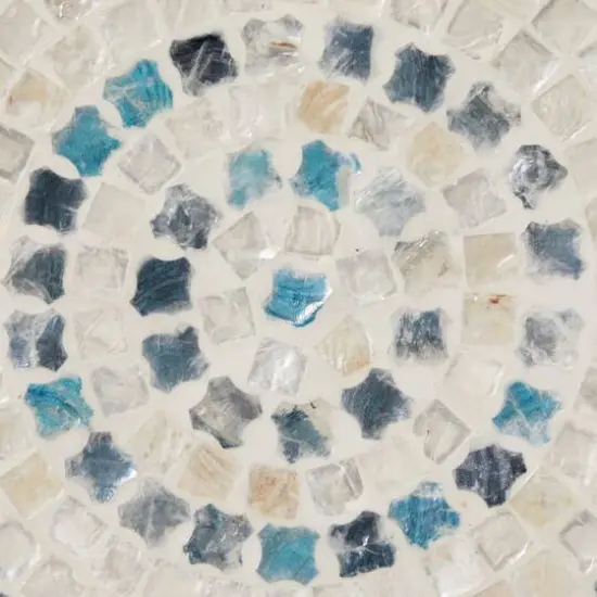 27" Beige Mother of Pearl Coastal Ornamental Wall Decor {3}